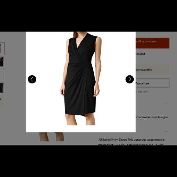 All Saints Novi MIDI Dress - Picture 5 of 5